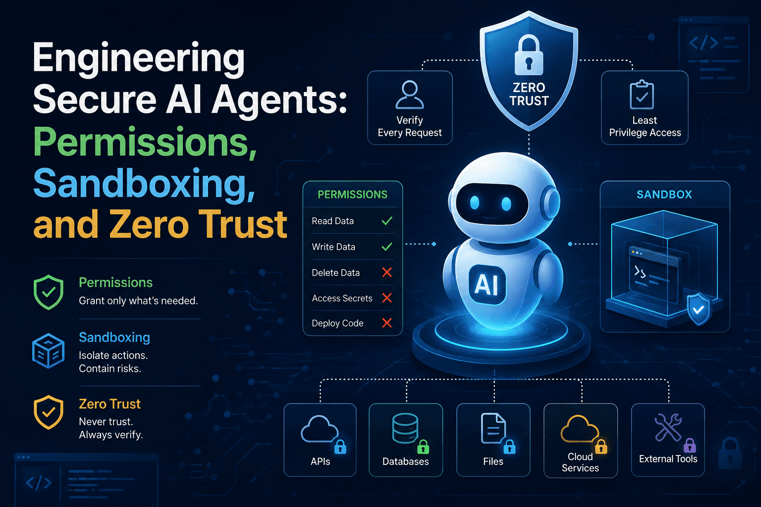 Engineering Secure AI Agents: Permissions, Sandboxing, and Zero Trust