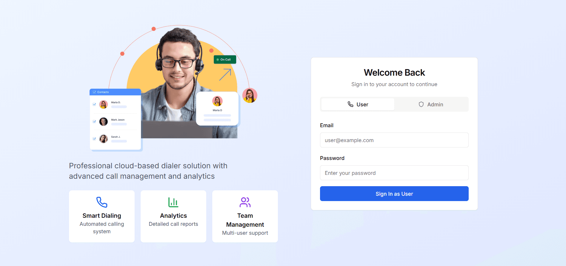 Dialer Application